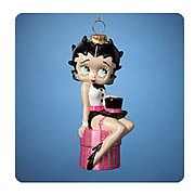 Betty Boop in Tuxedo 5-Inch Glass Ornament